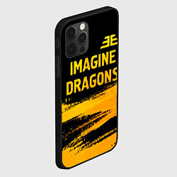 Чехол для iPhone 12 Pro Max Imagine Dragons - gold gradient посередине, цвет: 3D-черный — фото 2