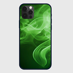 Чехол для iPhone 12 Pro Max Зеленый дым, цвет: 3D-черный