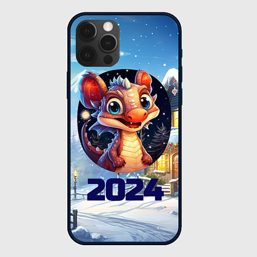 Чехол iPhone 12 Pro Max Миниатюрный представитель зимы / 3D-Черный – фото 1