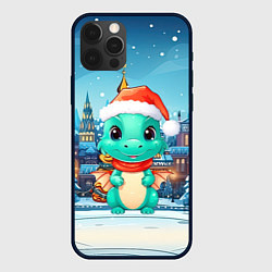 Чехол для iPhone 12 Pro Max Маленький дракон зимнего чуда 2024, цвет: 3D-черный