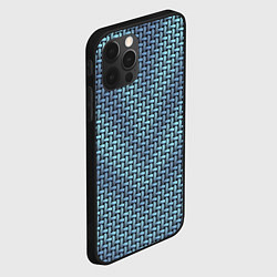 Чехол для iPhone 12 Pro Max Текстура саржевого переплетения, цвет: 3D-черный — фото 2