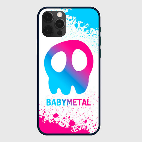 Чехол iPhone 12 Pro Max Babymetal neon gradient style / 3D-Черный – фото 1