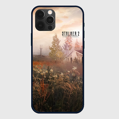 Чехол iPhone 12 Pro Max STALKER 2 посёлок / 3D-Черный – фото 1