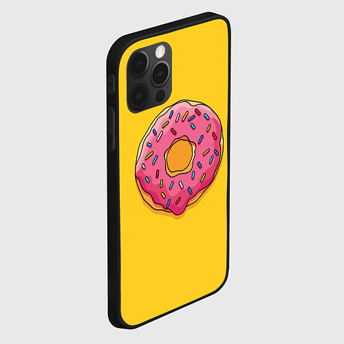 Чехол iPhone 12 Pro Max Пончик Гомера / 3D-Черный – фото 2