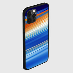 Чехол для iPhone 12 Pro Max Оранжевые и синий градиент, цвет: 3D-черный — фото 2
