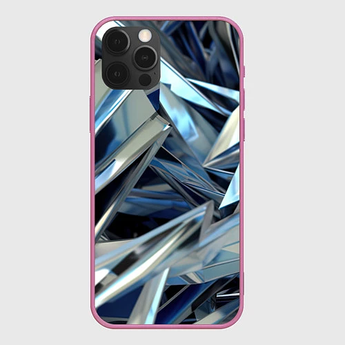 Чехол iPhone 12 Pro Max Абстрактные осколки голубого цвета за 815 ₽ купить  в магазине ПлейПринт (10359534106067)