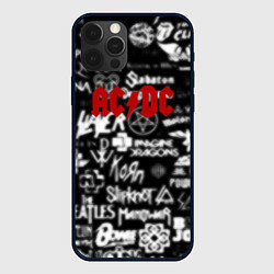 Чехол iPhone 12 Pro Max AC DC all logo band