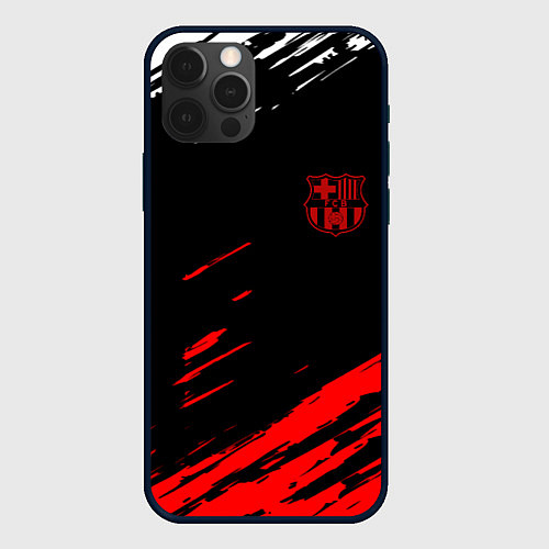 Чехол iPhone 12 Pro Max Барселона краски / 3D-Черный – фото 1