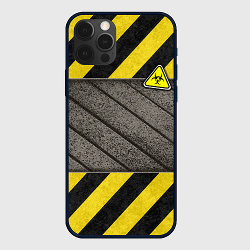 Чехол iPhone 12 Pro Max Сталь и биологическая опасность / 3D-Черный – фото 1