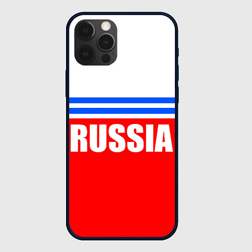 Чехол iPhone 12 Pro Max Russia - classic / 3D-Черный – фото 1