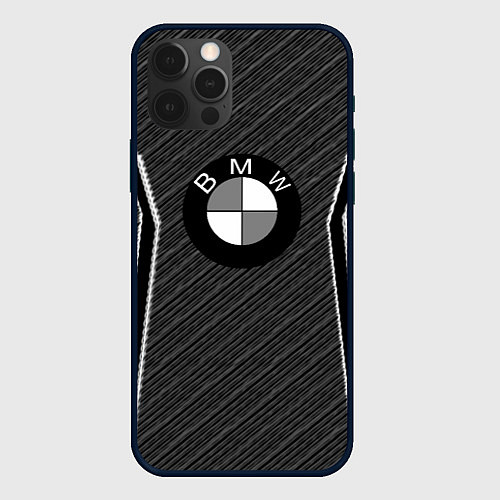 Чехол iPhone 12 Pro Max BMW carbon sport / 3D-Черный – фото 1