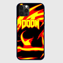 Чехол iPhone 12 Pro Max Doom eternal fire storm