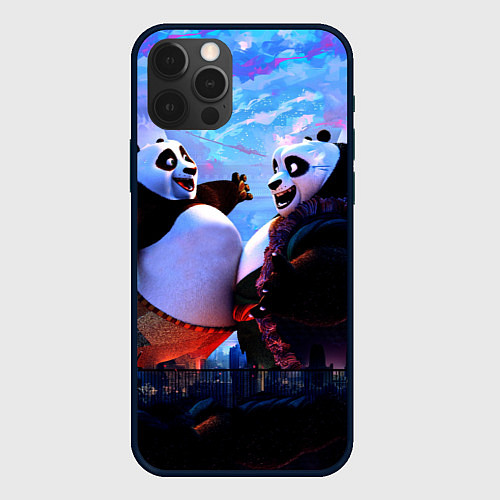 Чехол iPhone 12 Pro Max Кунг-фу Панда Friend / 3D-Черный – фото 1