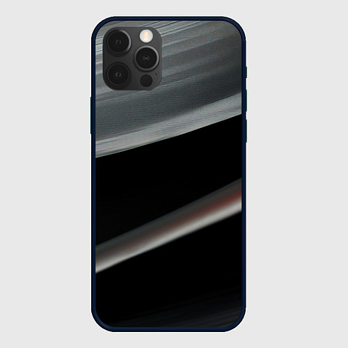 Чехол iPhone 12 Pro Max Black grey abstract / 3D-Черный – фото 1