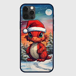 Чехол для iPhone 12 Pro Max Маленький красный дракон, цвет: 3D-черный