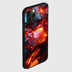 Чехол для iPhone 12 Pro Max Абстрактные камни из плит, цвет: 3D-черный — фото 2