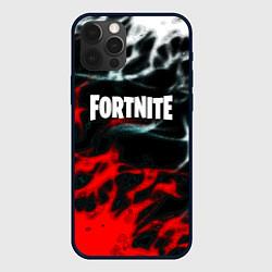 Чехол для iPhone 12 Pro Max Fortnite flame abstract, цвет: 3D-черный