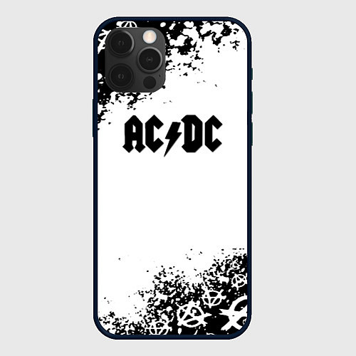 Чехол iPhone 12 Pro Max AC DC anarchy rock / 3D-Черный – фото 1