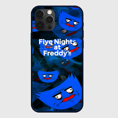 Чехол iPhone 12 Pro Max Huggy Wuggy x Five Nights at Freddys / 3D-Черный – фото 1