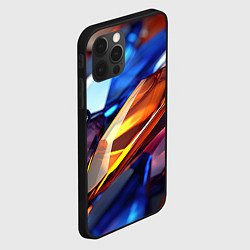 Чехол для iPhone 12 Pro Max Прозрачные блестящие камни, цвет: 3D-черный — фото 2