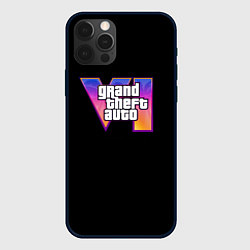 Чехол для iPhone 12 Pro Max Gta 6 logo, цвет: 3D-черный
