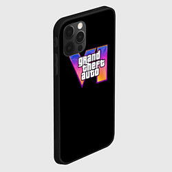 Чехол для iPhone 12 Pro Max Gta 6 logo, цвет: 3D-черный — фото 2