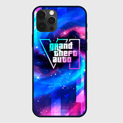 Чехол iPhone 12 Pro Max GTA6 неоновый космос