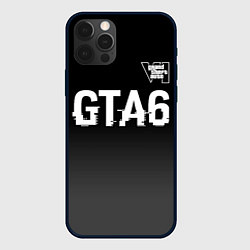 Чехол iPhone 12 Pro Max GTA6 glitch на темном фоне посередине