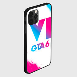 Чехол для iPhone 12 Pro Max GTA 6 neon gradient style, цвет: 3D-черный — фото 2