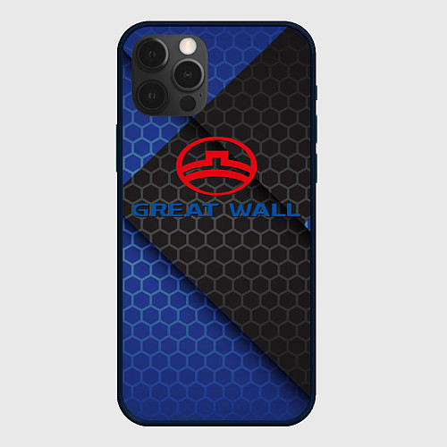 Чехол iPhone 12 Pro Max Great wall logo / 3D-Черный – фото 1