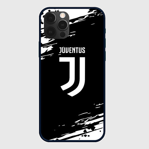 Чехол iPhone 12 Pro Max Juventus спорт краски / 3D-Черный – фото 1