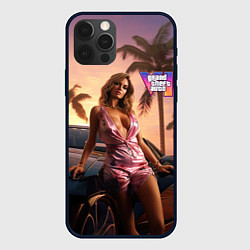 Чехол для iPhone 12 Pro Max GTA 6 girl, цвет: 3D-черный