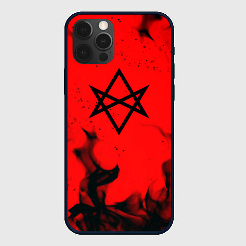 Чехол iPhone 12 Pro Max Imagine dragons bend fire smock / 3D-Черный – фото 1