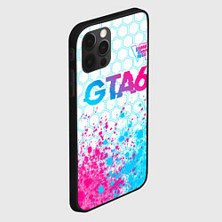 Чехол для iPhone 12 Pro Max GTA6 neon gradient style посередине, цвет: 3D-черный — фото 2