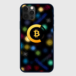 Чехол iPhone 12 Pro Max Bitcoin logo criptomoney