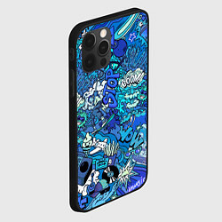 Чехол для iPhone 12 Pro Max Сапфировый граффити-хаос, цвет: 3D-черный — фото 2