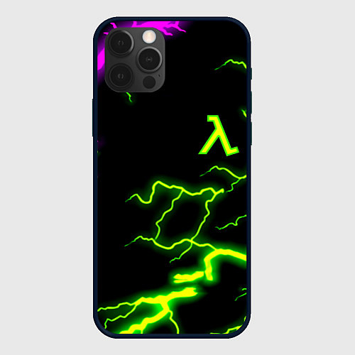 Чехол iPhone 12 Pro Max Half life atom strom / 3D-Черный – фото 1