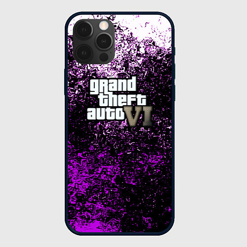Чехол iPhone 12 Pro Max Grand Theft Auto 6 vice city / 3D-Черный – фото 1