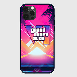 Чехол iPhone 12 Pro Max GTA6 hot summer Vaporwave