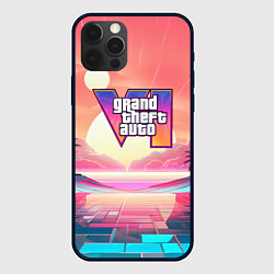 Чехол для iPhone 12 Pro Max GTA 6 retro abstract, цвет: 3D-черный