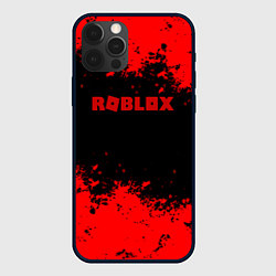 Чехол для iPhone 12 Pro Max Роблокс краски красные, цвет: 3D-черный