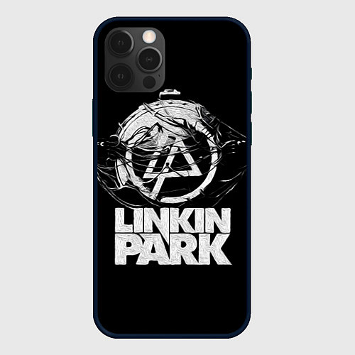 Чехол iPhone 12 Pro Max Linkin Park рэп-метал / 3D-Черный – фото 1