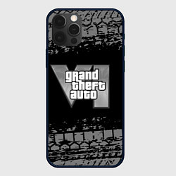 Чехол iPhone 12 Pro Max GTA 6 следы шин