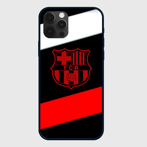 Чехол iPhone 12 Pro Max Barcelona stripes sport / 3D-Черный – фото 1