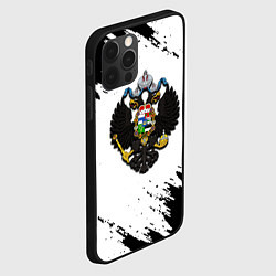 Чехол для iPhone 12 Pro Max Герб РФ имперская символика, цвет: 3D-черный — фото 2