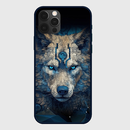 Чехол iPhone 12 Pro Max Fantasy wolf / 3D-Черный – фото 1