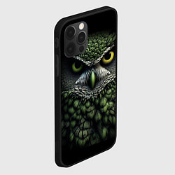 Чехол для iPhone 12 Pro Max Зелено черная сова, цвет: 3D-черный — фото 2