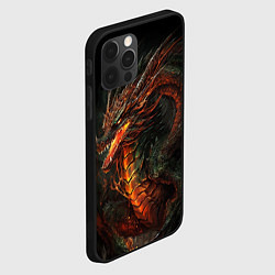 Чехол для iPhone 12 Pro Max Красный древесный дракон, цвет: 3D-черный — фото 2