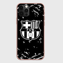 Чехол iPhone 12 Pro Max Barcelona белые краски спорт