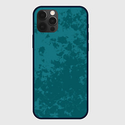 Чехол для iPhone 12 Pro Max Изумрудный камуфляж, цвет: 3D-черный